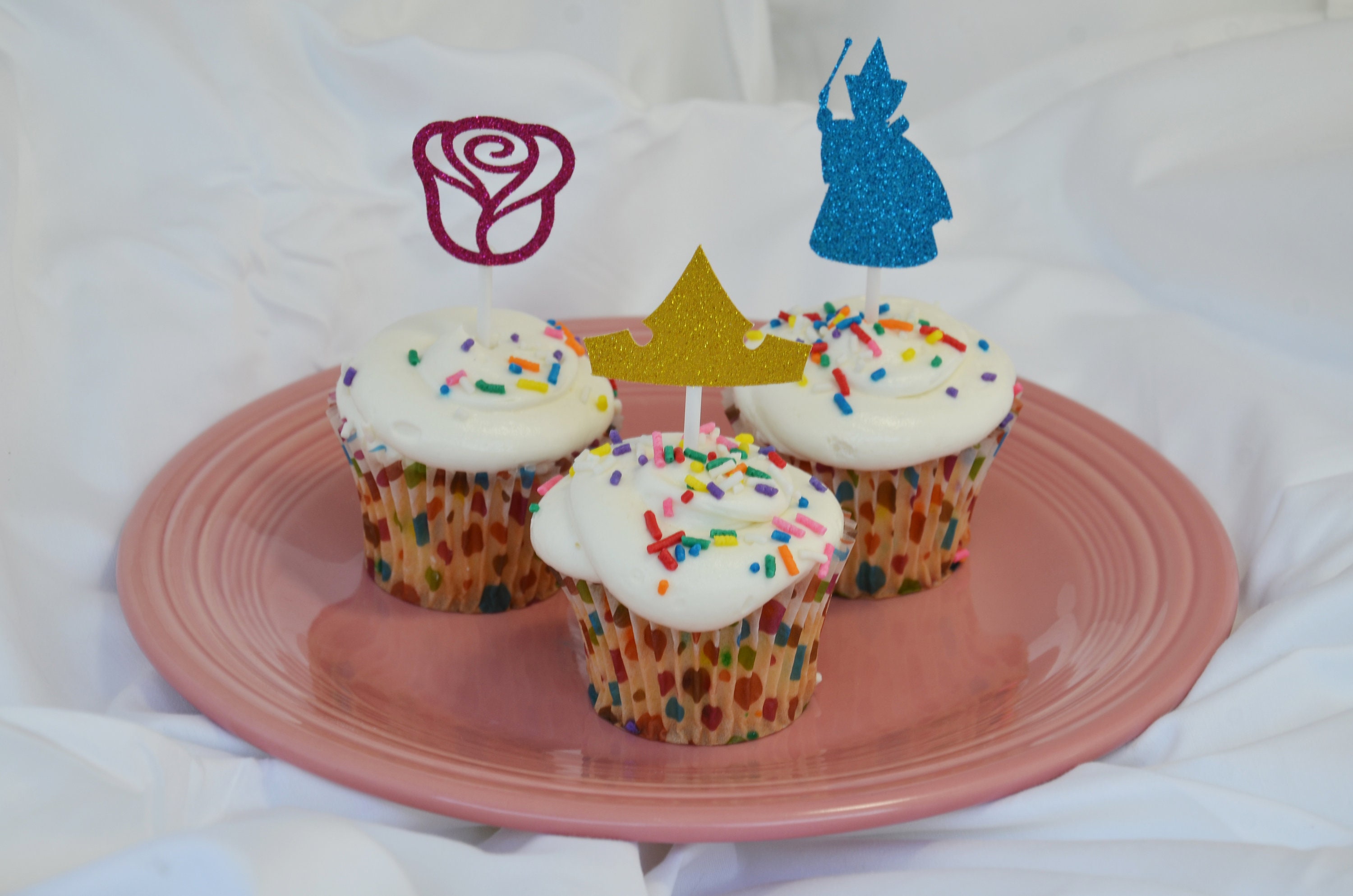 Sleeping Beauty Cupcake Toppers Set of 12 Etsy