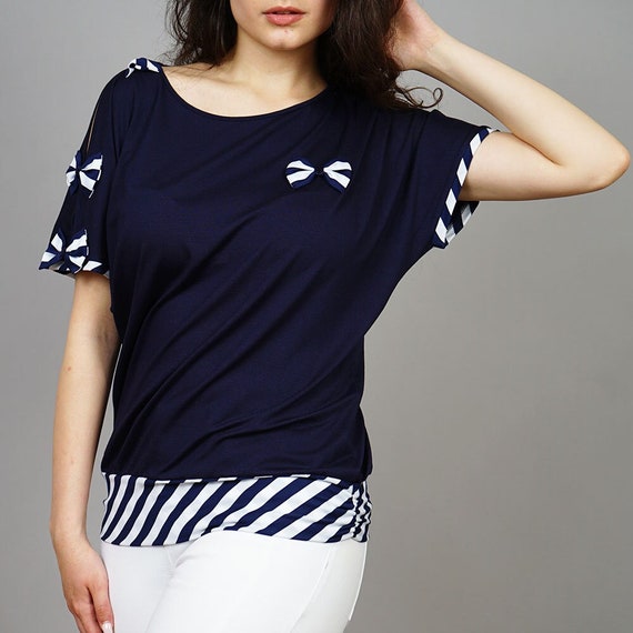 fluweel Recreatie Doordringen Buy Maxi Summer Ladies Short Sleeve Blouse in Combination With Online in  India - Etsy