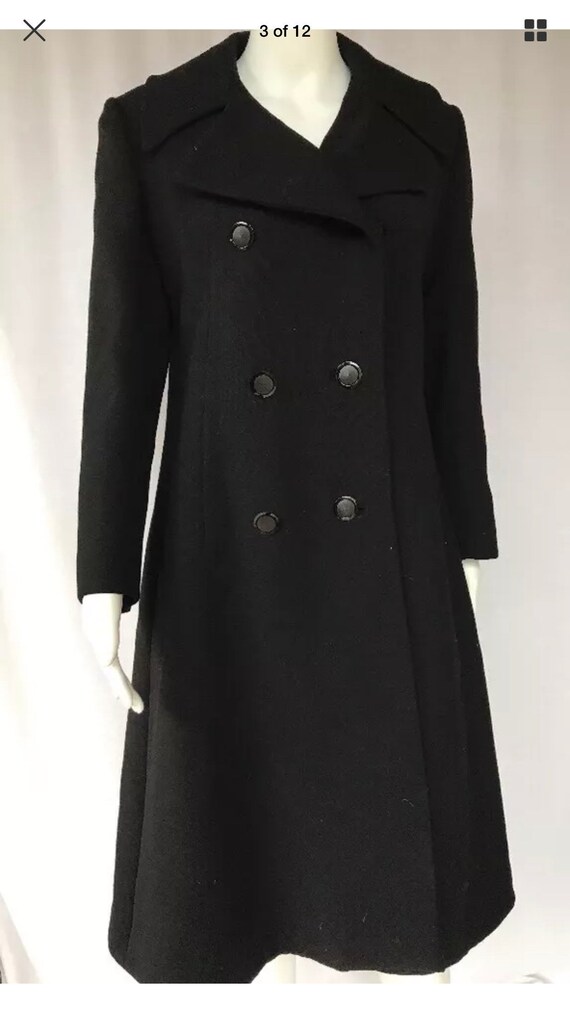 Vintage Denise Originals by Pierre Black Wool Prin