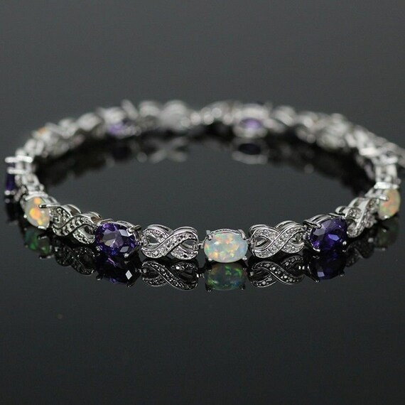 Opal and cheap amethyst bracelet