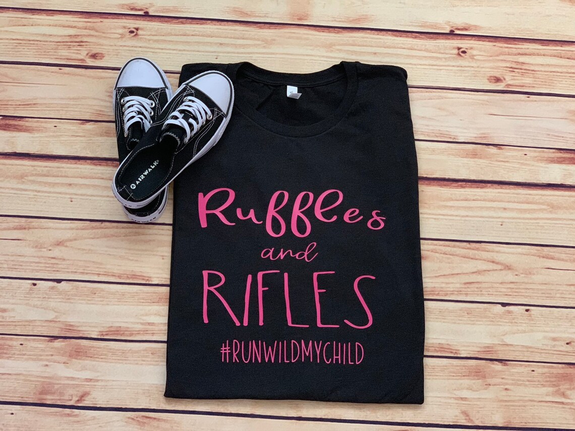 Ruffles and Rifles T-shirt or Bodysuit/mom of Girls and - Etsy