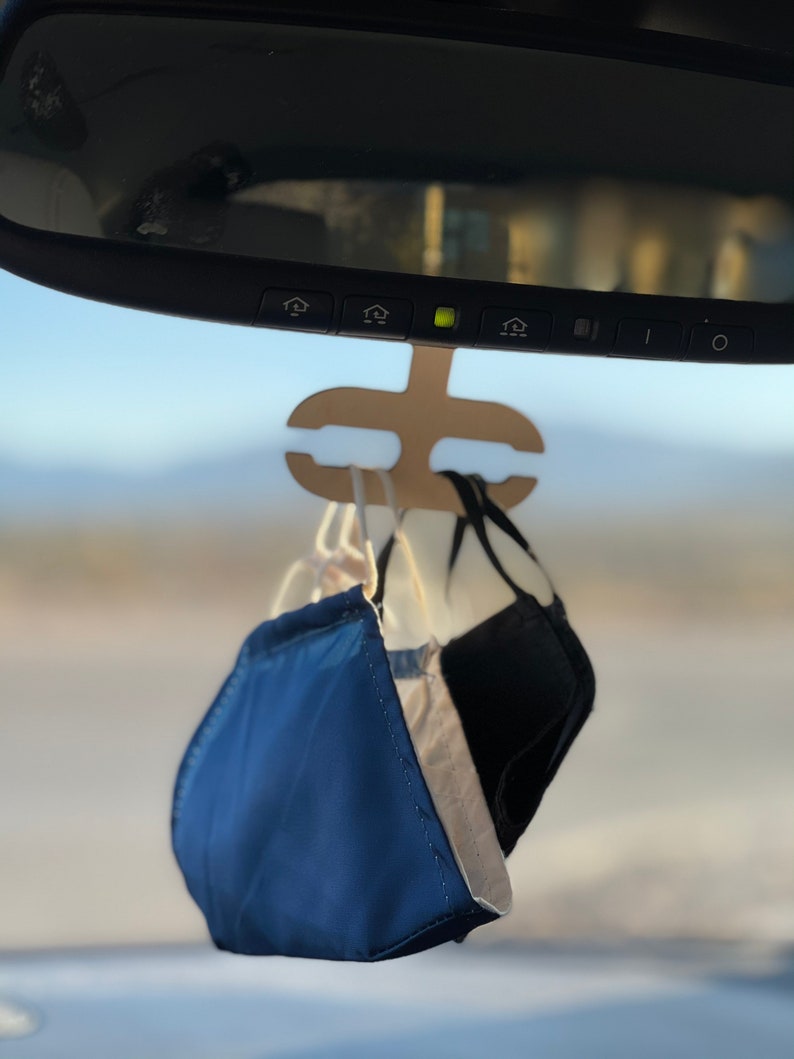 Mask Holder Hanger for Rearview Mirror in Car / Car Mask Etsy
