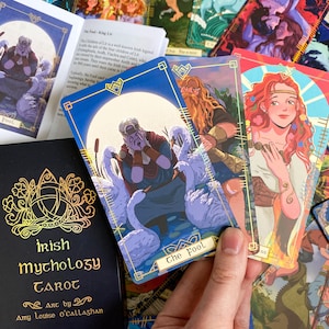 Irish Mythology Tarot Cards, Handpainted Major Arcana 22 Card Deck
