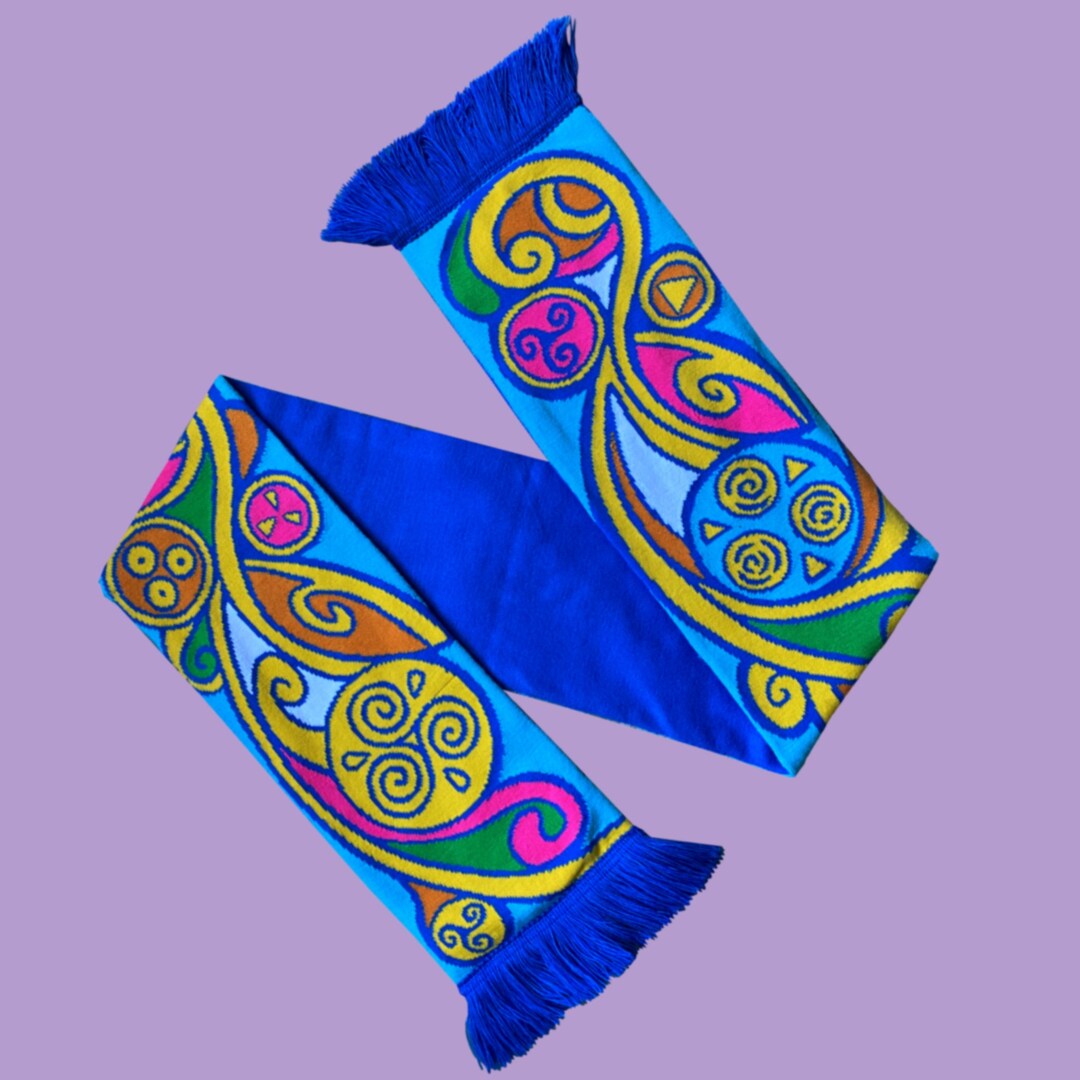 Swirly Celtic Scarf Multicolour Football Scarf
