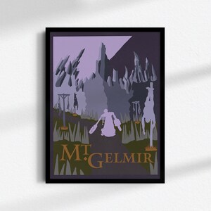 Elden Ring Printable Poster - Mt. Gelmir - National Park Inspired Lands Between