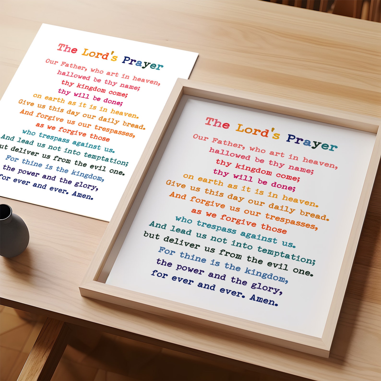 Lord's Prayer Wall Art, Religious Scripture, Bible Verse Wall Art ...