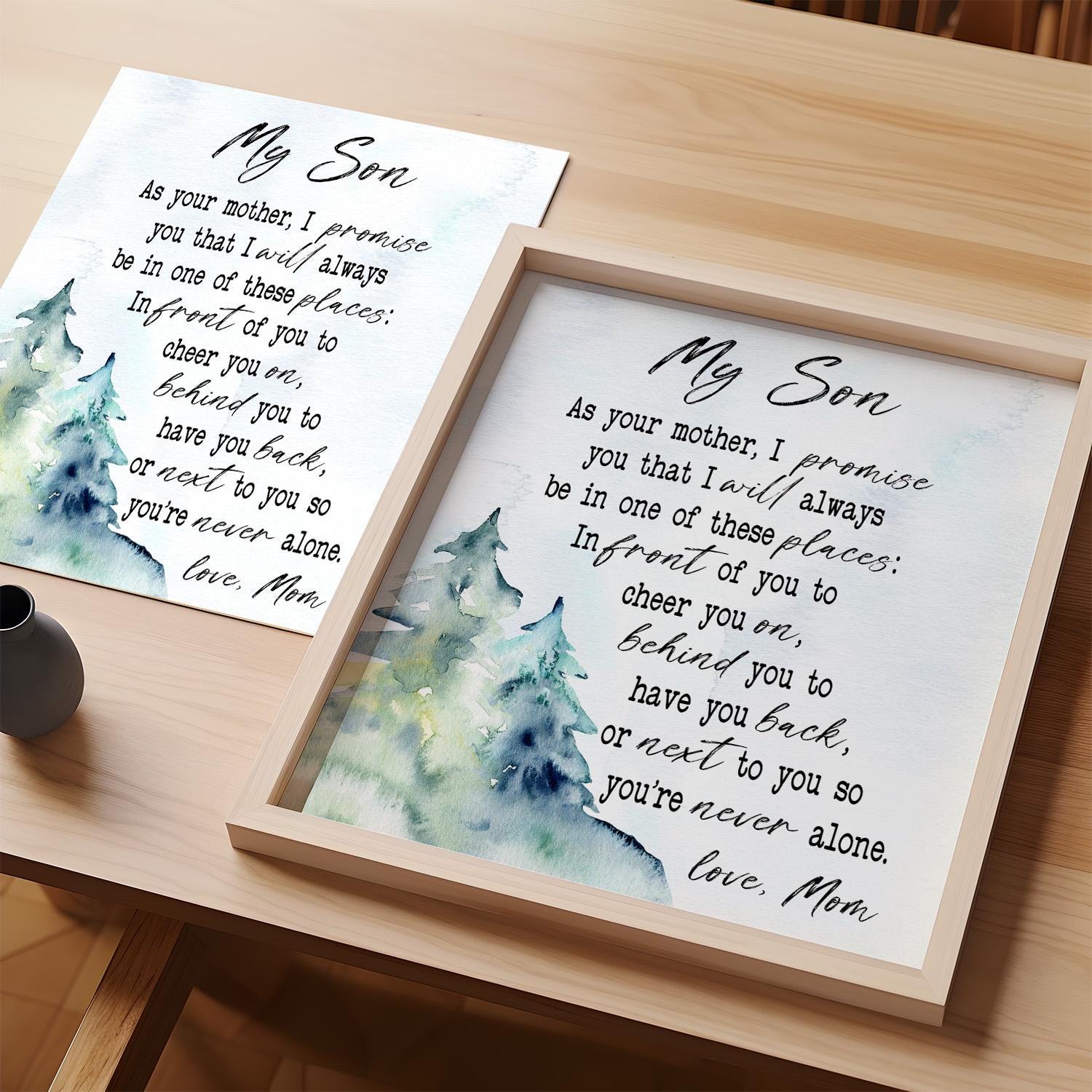 To My Son Quote, for My Son Art Print, Gift From Mom Dad, Graduation