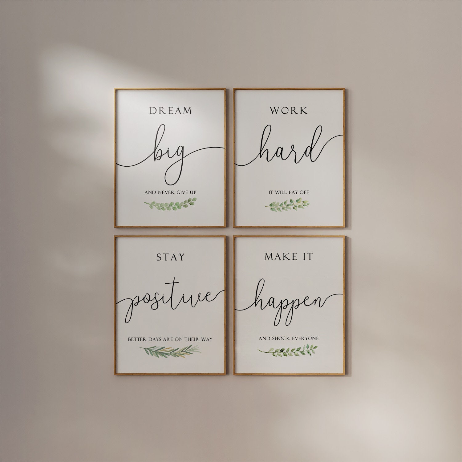 Inspirational Wall Art Office Decor, Dream Big Motivational Quote ...
