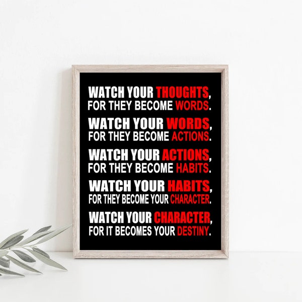 Watch Your Thoughts - Etsy