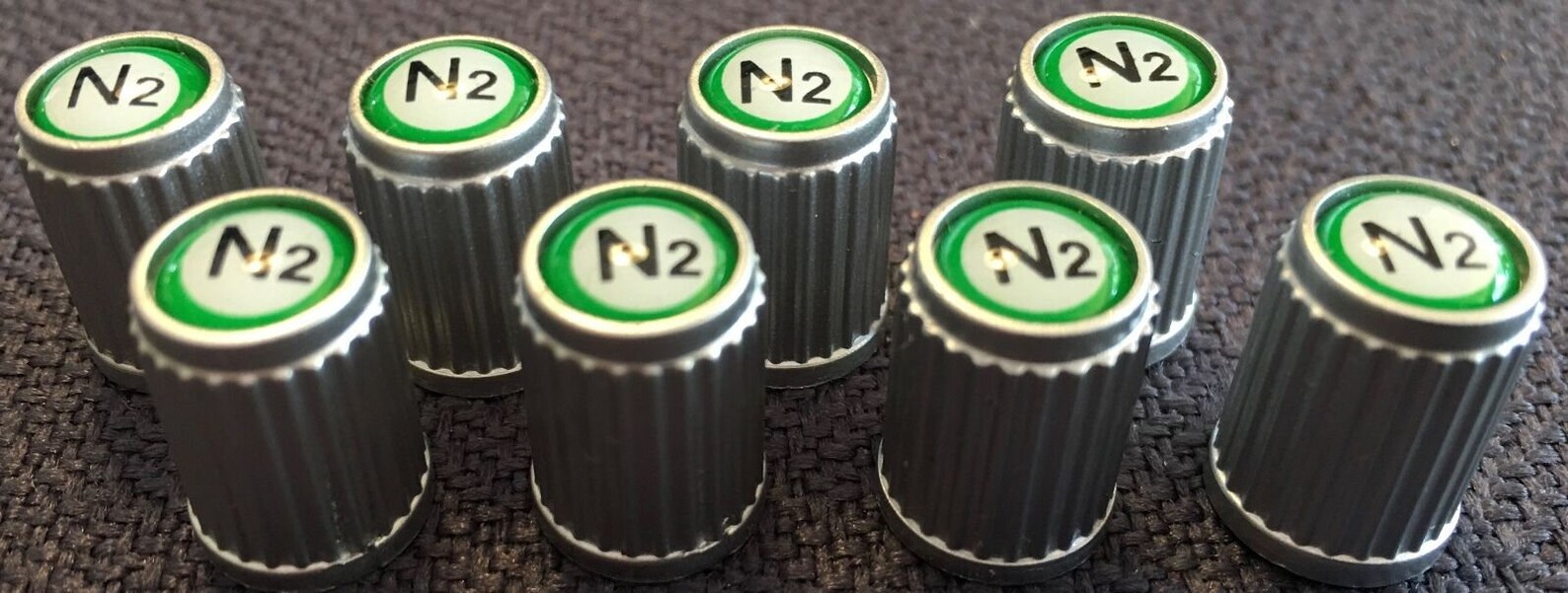 8 Silver Nitrogen VALVE STEM CAPS With N2 Inlayed On The Top Etsy