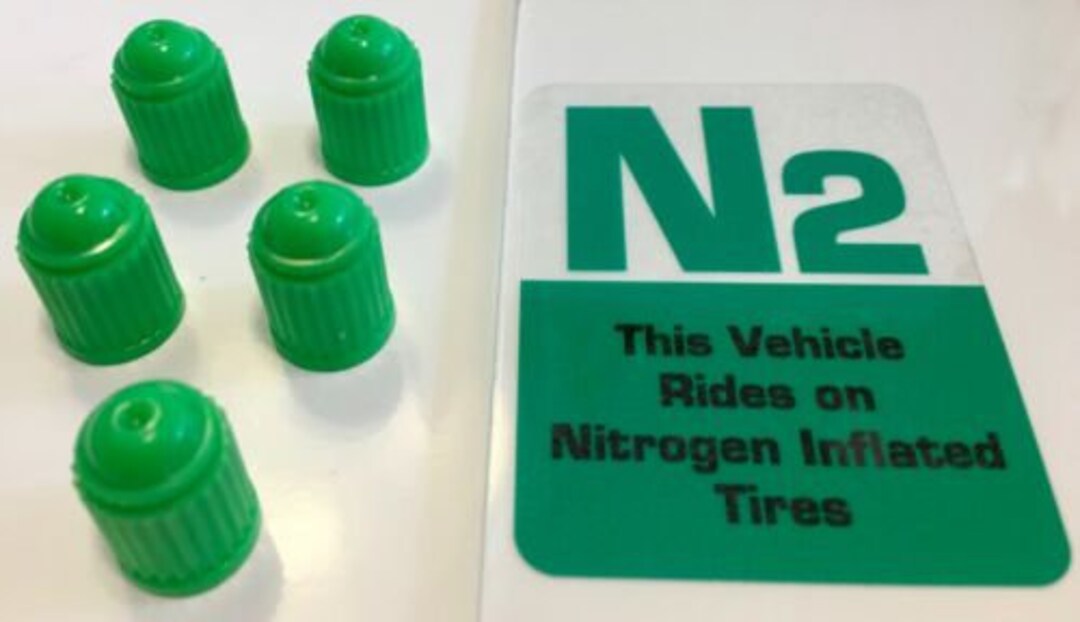 5 Green... nitrogenVALVE CAPS ..TPMS Safe..includes Etsy