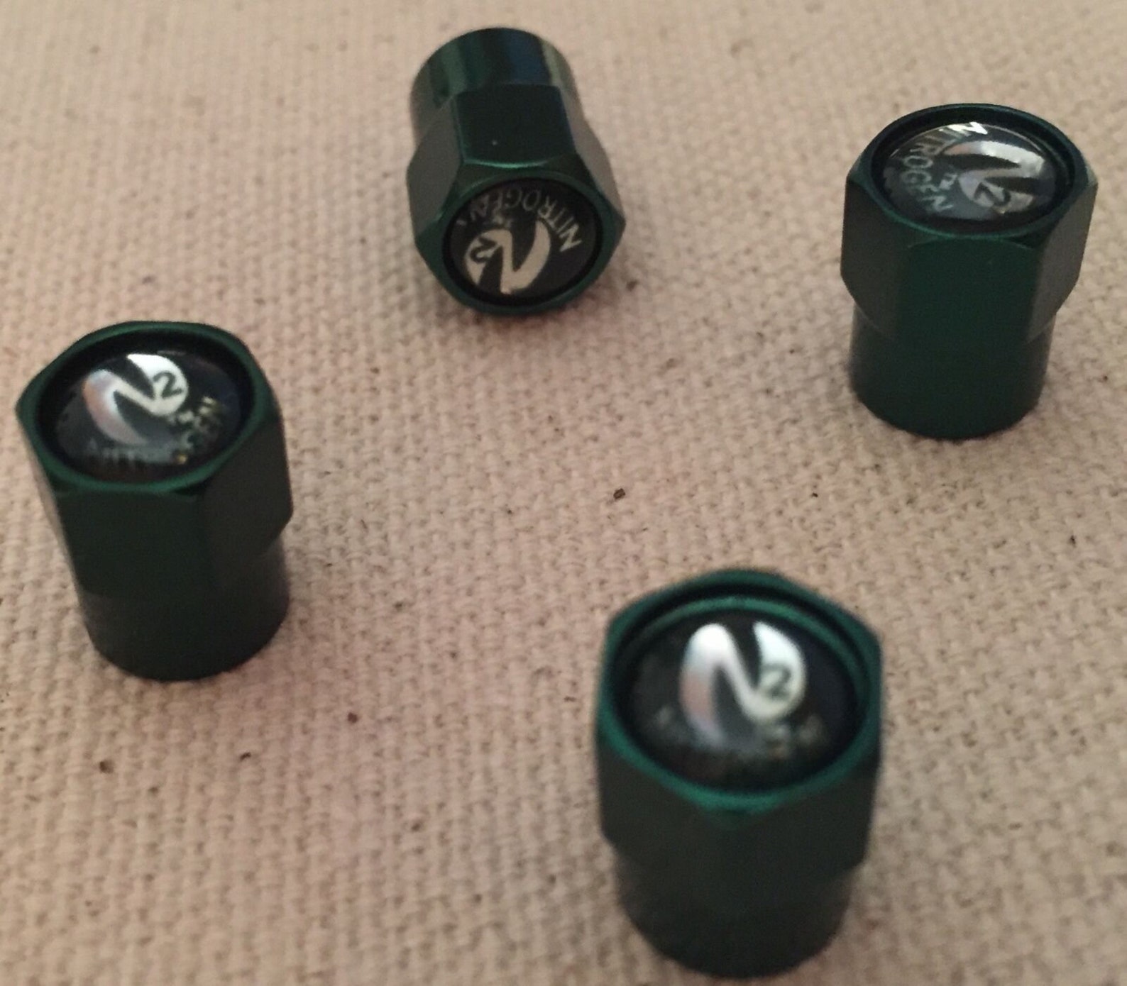 4 Green... nitrogen VALVE STEM CAPS With N2 Inlayed on Etsy