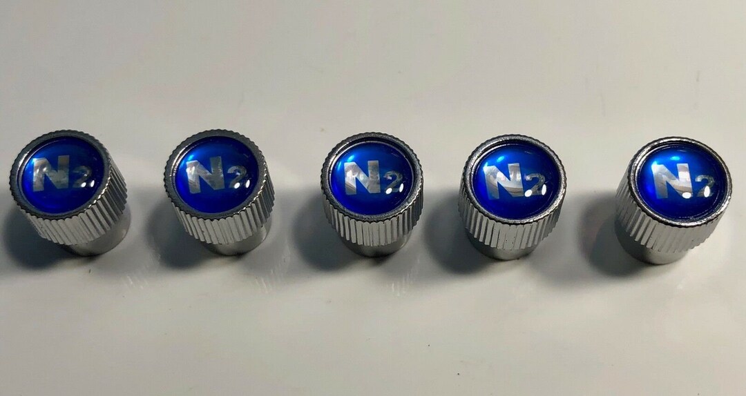 5 Nitrogen N2 VALVE STEM CAPS With Blue N2 Inlayed.. Etsy