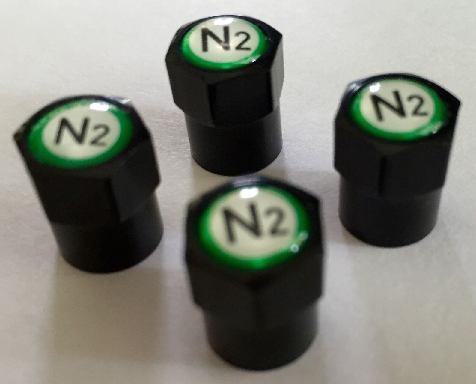 4 Black nitrogen Valve STEM CAPS N2 Inlayed...tpms Etsy