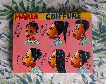 African Painted Barbershop and Beauty Parlor Signboards East and