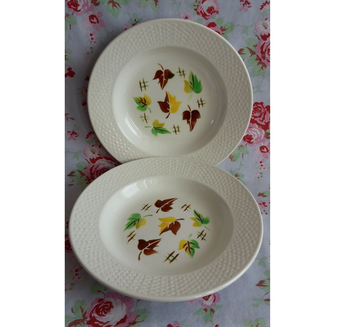 2 Digoin Sarreguemines France Rennes Soupe Plaques Vintage Français Pâtes, Salade Bols Faïence Plats