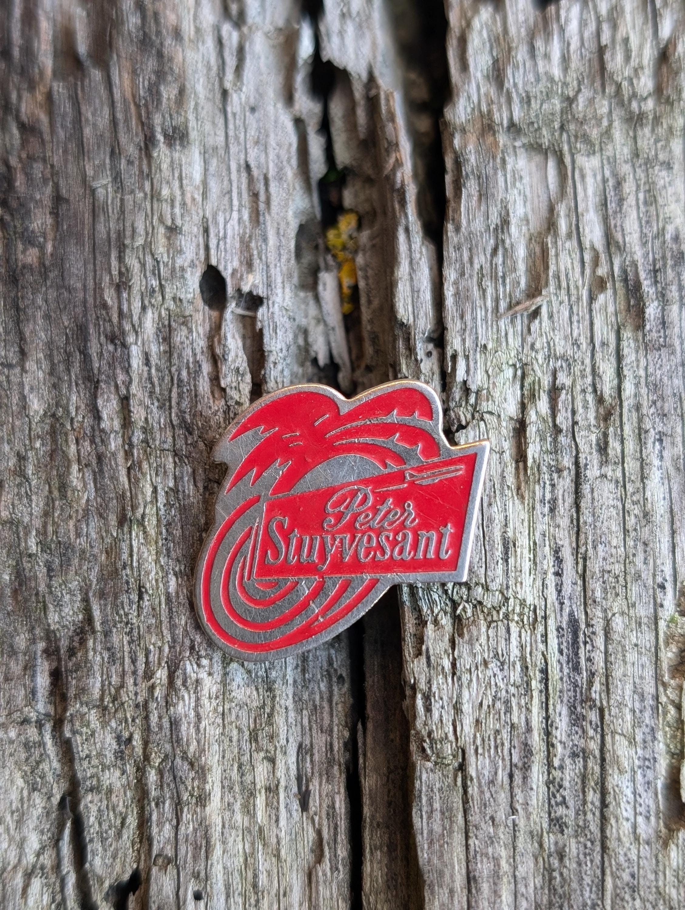 peter stuyvesant cigarettes red Vintage Peter Stuyvesant Enamel Pin Logo Badge 90's Gift for Smoker 1990's Cigarettes Brands Marlboro Camel