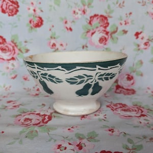 Antike Französische Birnen Cafe Au Lait Schale Latte Kaffee Petit Dejeuner Küche Dekor Kitchenalia Müsli Alte Digoin Sarreguemines Vintage