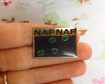 Vintage French Naf Naf Enamel Pin Badge 1990&#39;s Made in France Streetwear Sportswear Logo Clothing 80s 90s Fashion Couture
