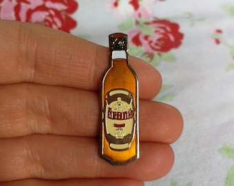 Vintage bouteille de whisky Grants émail pin badge logo revers spiritueux publicité alcool scotch fabriqué en Ecosse boissons amateur cadeau barman
