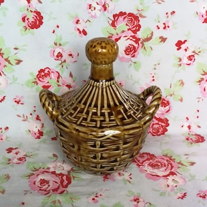 Vintage French Calvados Liqueur Bottle Liquor Jug Made in France 1960s Carafe Kitsch Kitchen Retro Decor Ceramic Alcohol Aperitif Cognac