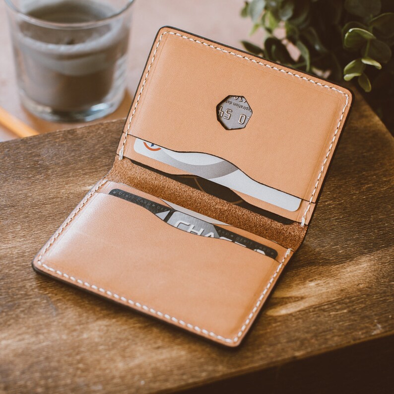 Personalized Men's Leather Wallet Initials on Wallet Etsy