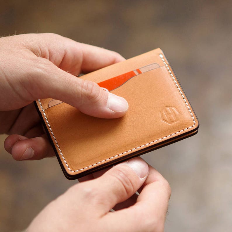 Personalized Men's Leather Wallet Initials on Wallet Etsy