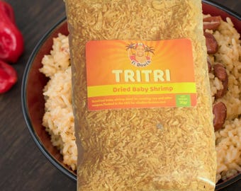 Tritri. Gedroogde babygarnalen