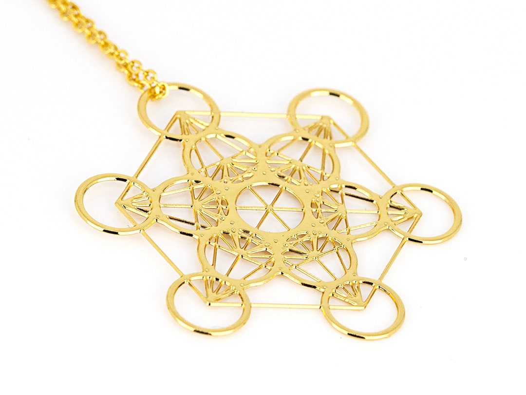 Metatron's Cube Necklace Sacred Geometry Jewelry Spiritual Meditation Necklace Gift for Yogi
