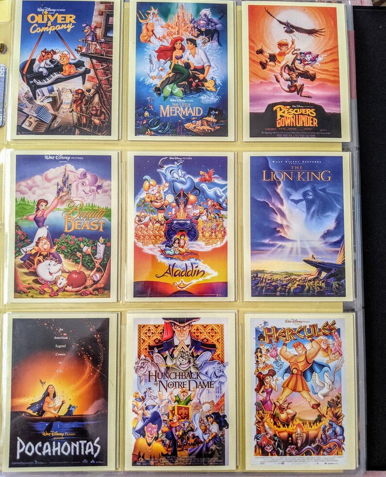 Disney Trading Card Collection With Collector's Binder Etsy