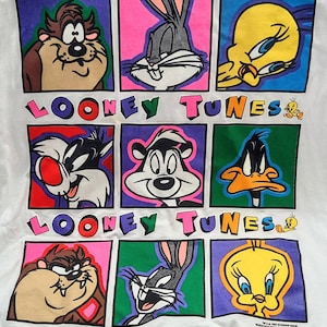 1990s Vintage Looney Tunes Colorful T Shirt Bugs Bunny - Etsy