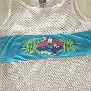 90’s Mickey Mouse Neon Mesh Swim Cover