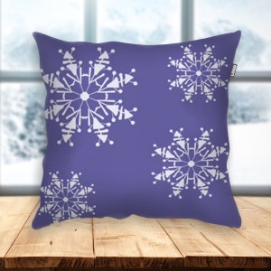 Decorative Pillow, Snowflake Pillow, Winter Decor, Snowflake Decor, Home Goods, Throw Pillow Winter,