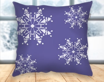 Decorative Pillow, Snowflake Pillow, Winter Decor, Snowflake Decor, Home Goods, Throw Pillow Winter,