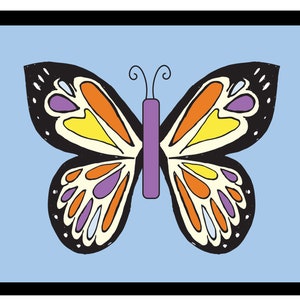Butterfly Downloadable Art Print, Nature Print, Pen and Ink Print, Environmental Print, Butterfly Art, Home Decor
