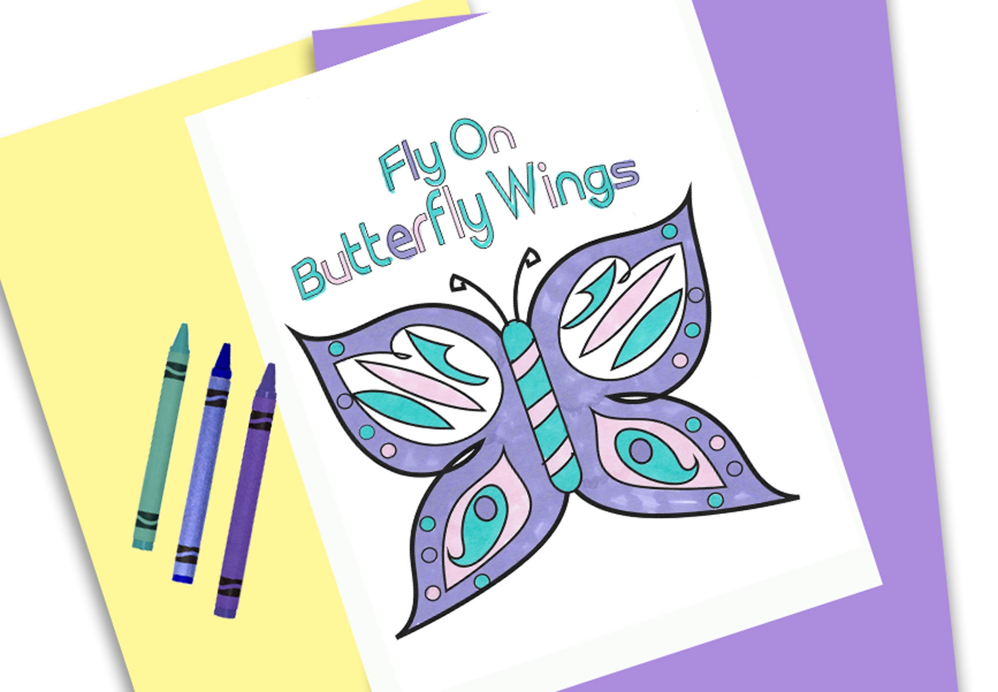 Kids Coloring Pages Butterfly Coloring Page Coloring Book - Etsy