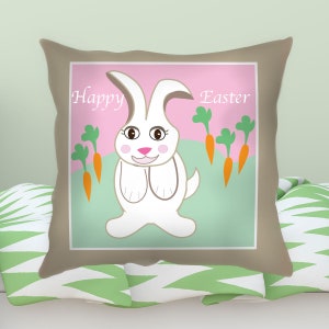 Easter Bunny Kids Pillow, Child&#39;s Bedroom Pillow, Rabbit Pillow,  Bedroom Pillow, Toy, Kids Pillow, Home Decor