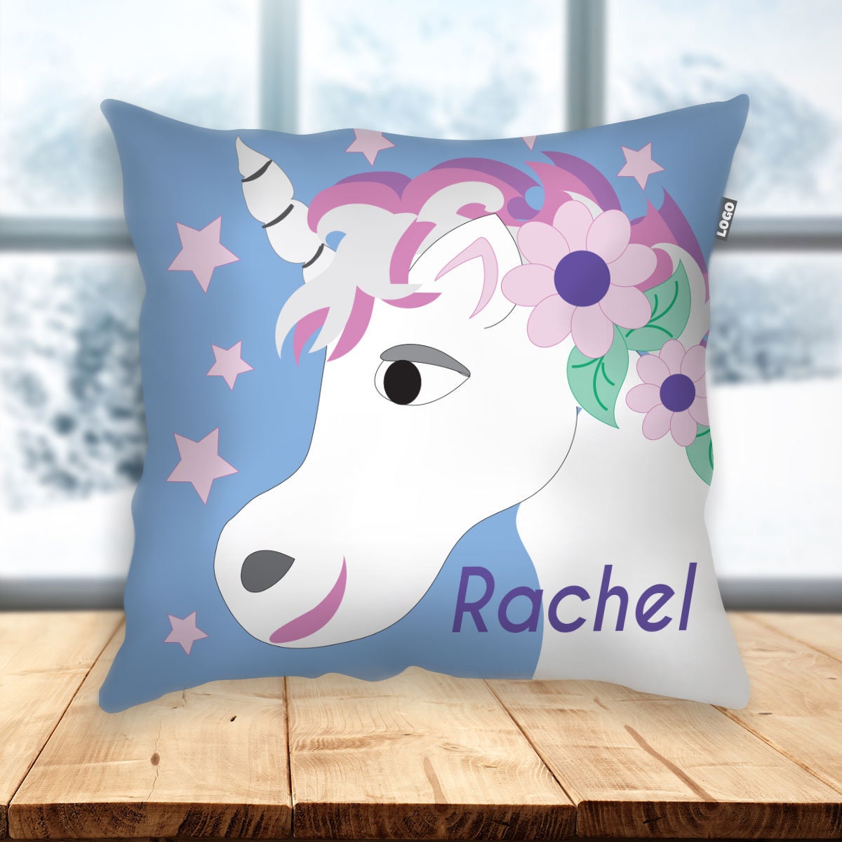 The Big One® Unicorn Shaped 2-pack Throw Pillow Set