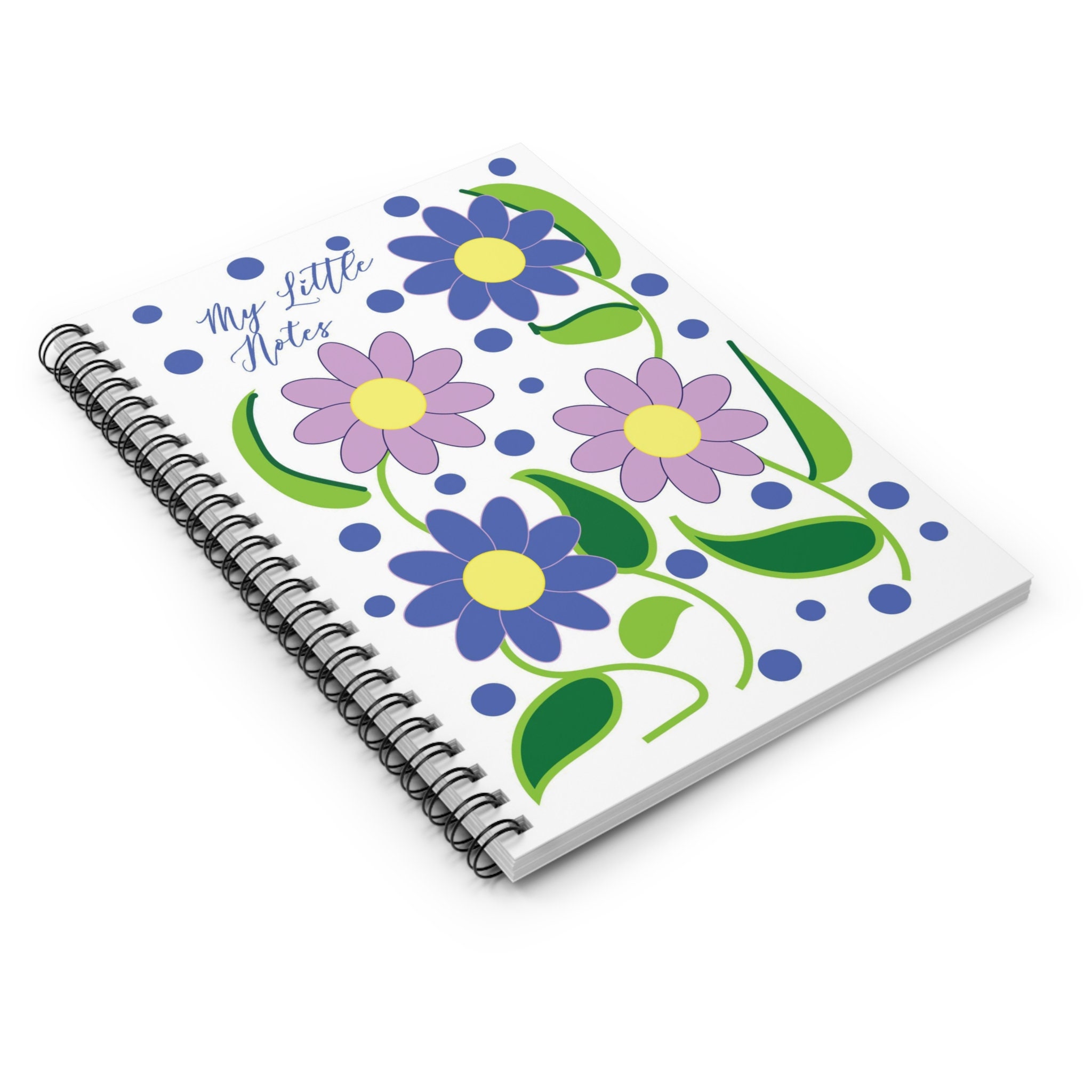 Spring Rain and Flower Notebook, Spring Rain Pattern, Ruled Notebook ...
