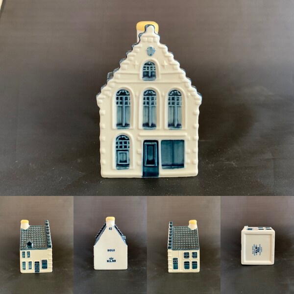 KLM Airlines Porcelain Collectivle Delft House Bols Genever Gin Souvenir