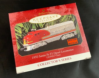 Hallmark KOCC - Locomotive Lionel Train Santa Fe F3 Diesel 1950 à