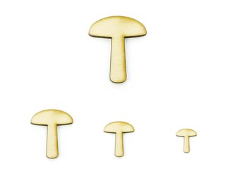 wooden cutouts MG000810 Wood Blanks Wooden craft supplies 10x Wooden Mini Mushroom Shapes 1