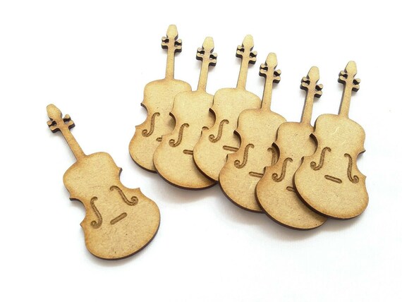 Violin Wooden Music Craft Shape MDF Embellishment Laser Cutout