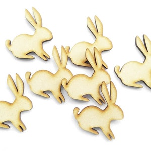 Rabbit Bunny Wooden Craft Shape MDF Blank Embellishment Laser Cutout Decoration
