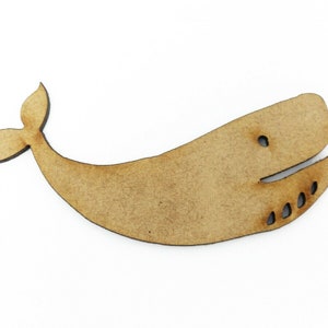 Wooden MDF whale shape sea life animal bunting fish craft decoration