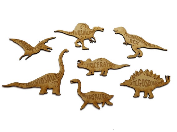 Dinosaur - Laser Cut Out Unfinished Wood Craft Shape DIN12 Dinosaur - Laser Cut Out Unfinished Wood Craft Shape DIN12