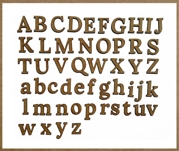 American Crafts Remarks Brown Letter Stickers Vintage Alphabet New