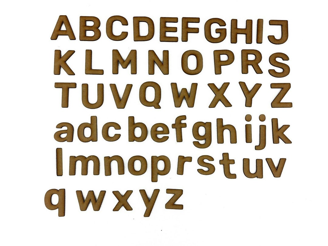 Full Alphabet 6 Inch MDF Wood Letters in Standard Serif Type Face Font for  Signs or Names 