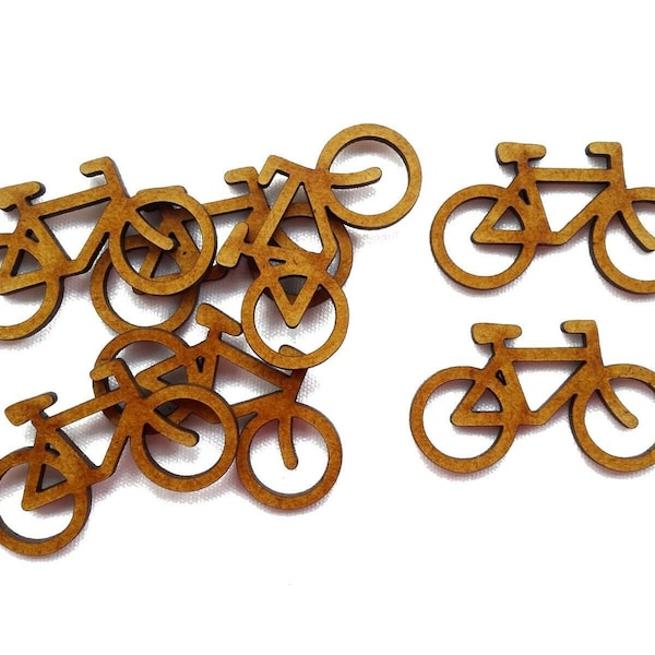 Wooden Mdf Shape Bike Bicycle Ornament Laser Cut Embellishment