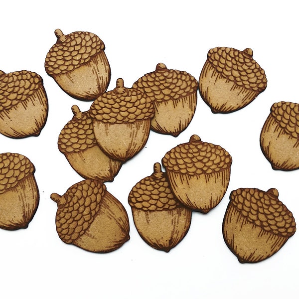 Wooden Acorn Autumn Christmas Craft Shape MDF Embellishment Cutout Decoration